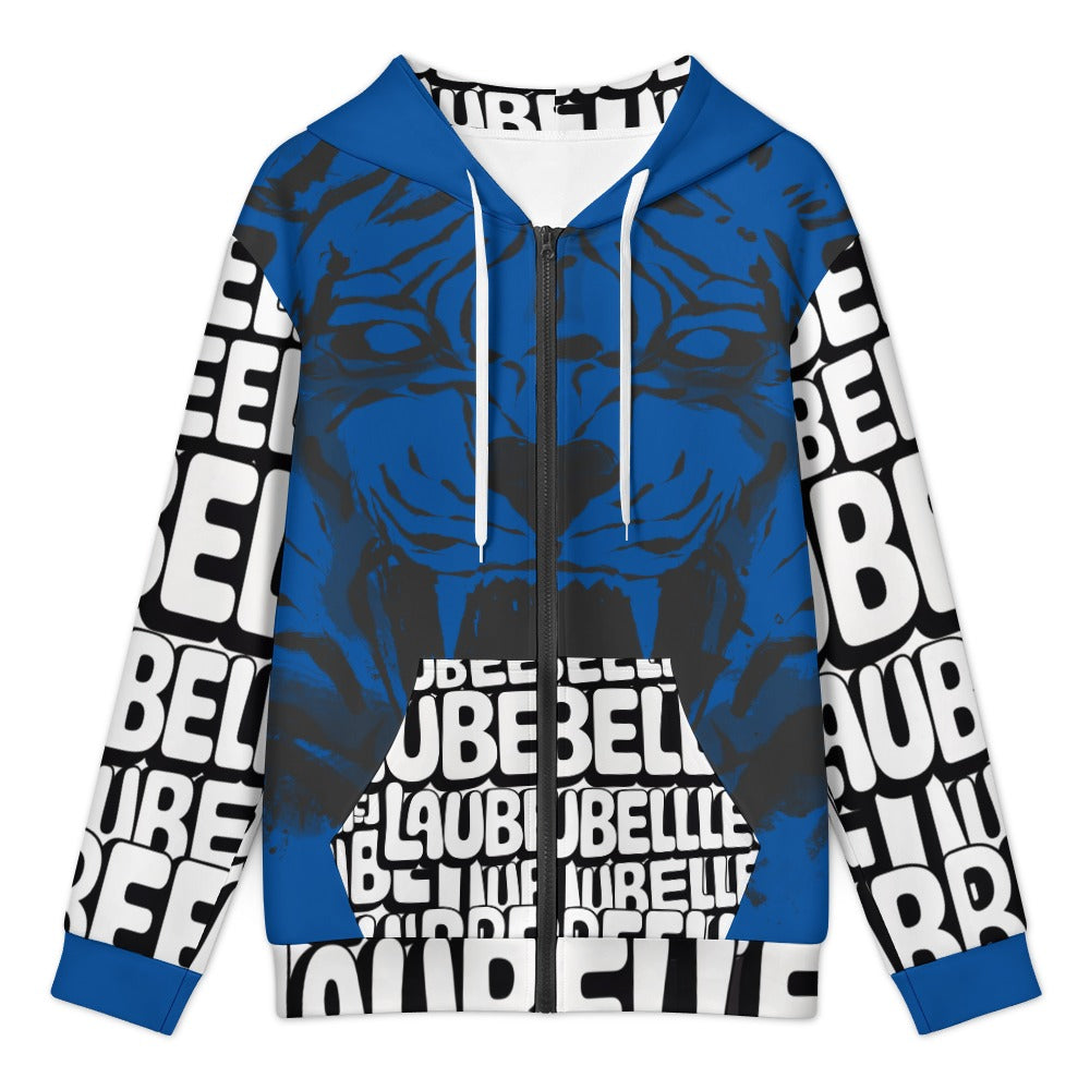 LauBelle Mens Athletic Full-Zip Hoodie with Side Pockets