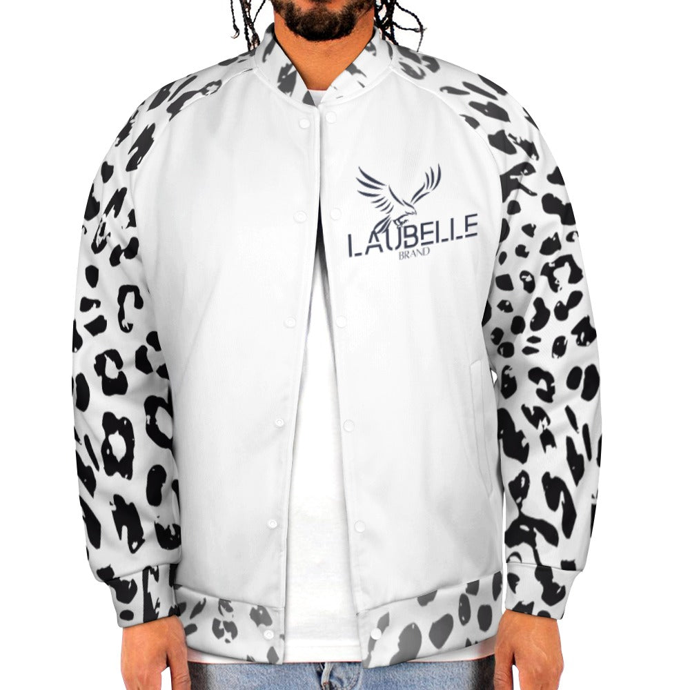 LauBelle Mens Classic Varsity Baseball Jacket Snap Button