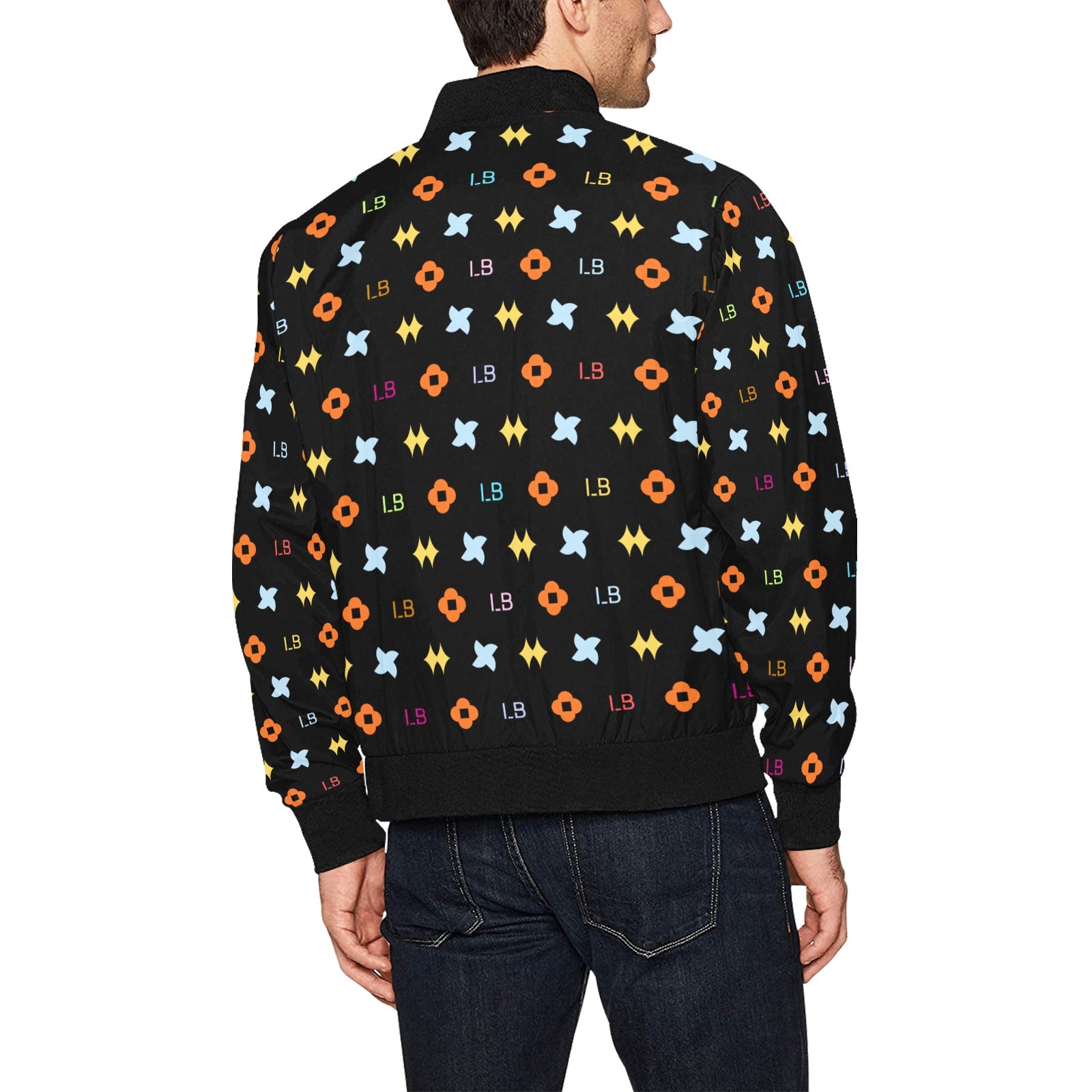 LauBelle Mens Heavyweight Zip-Up Bomber Jacket