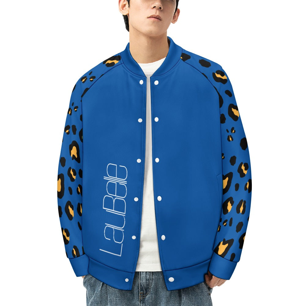 LauBelle Mens Classic Varsity Baseball Jacket Snap Button