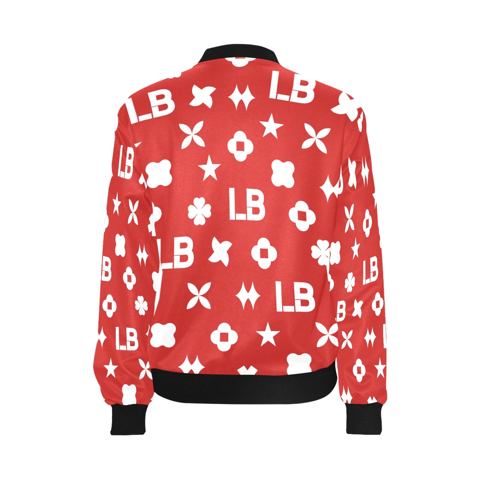 Women's All Over Print Bomber Jacket(Model H36) - LauBelle Brand
