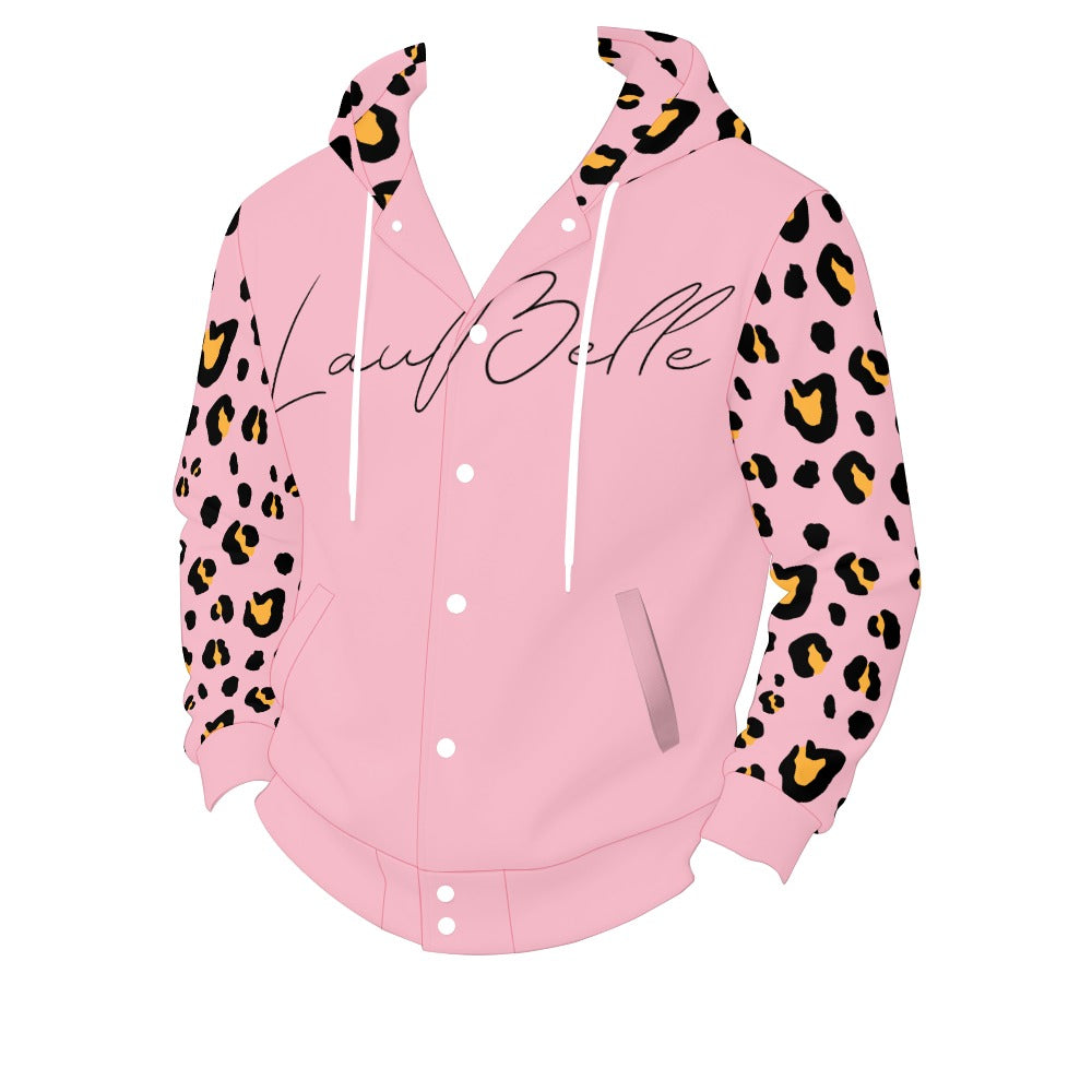 LauBelle Sport Athletic Hooded Baseball Varsity Jacket for her