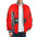 LauBelle Mens Sporty Striped-Trim Metal-Zip Bomber Jacket