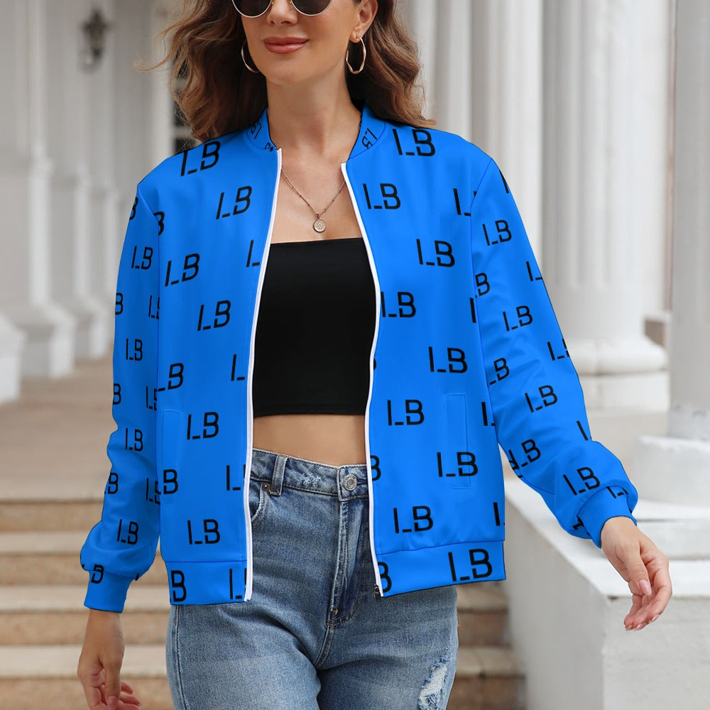 LauBelle Womens Tailored Athletic Zipper Workout Jacket