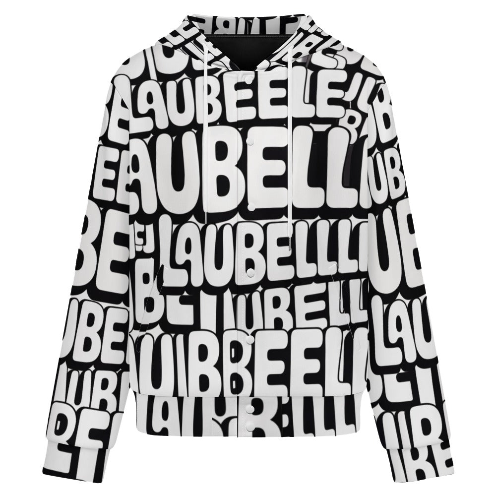 LauBelle Sport Athletic Hooded Baseball Varsity Jacket for her