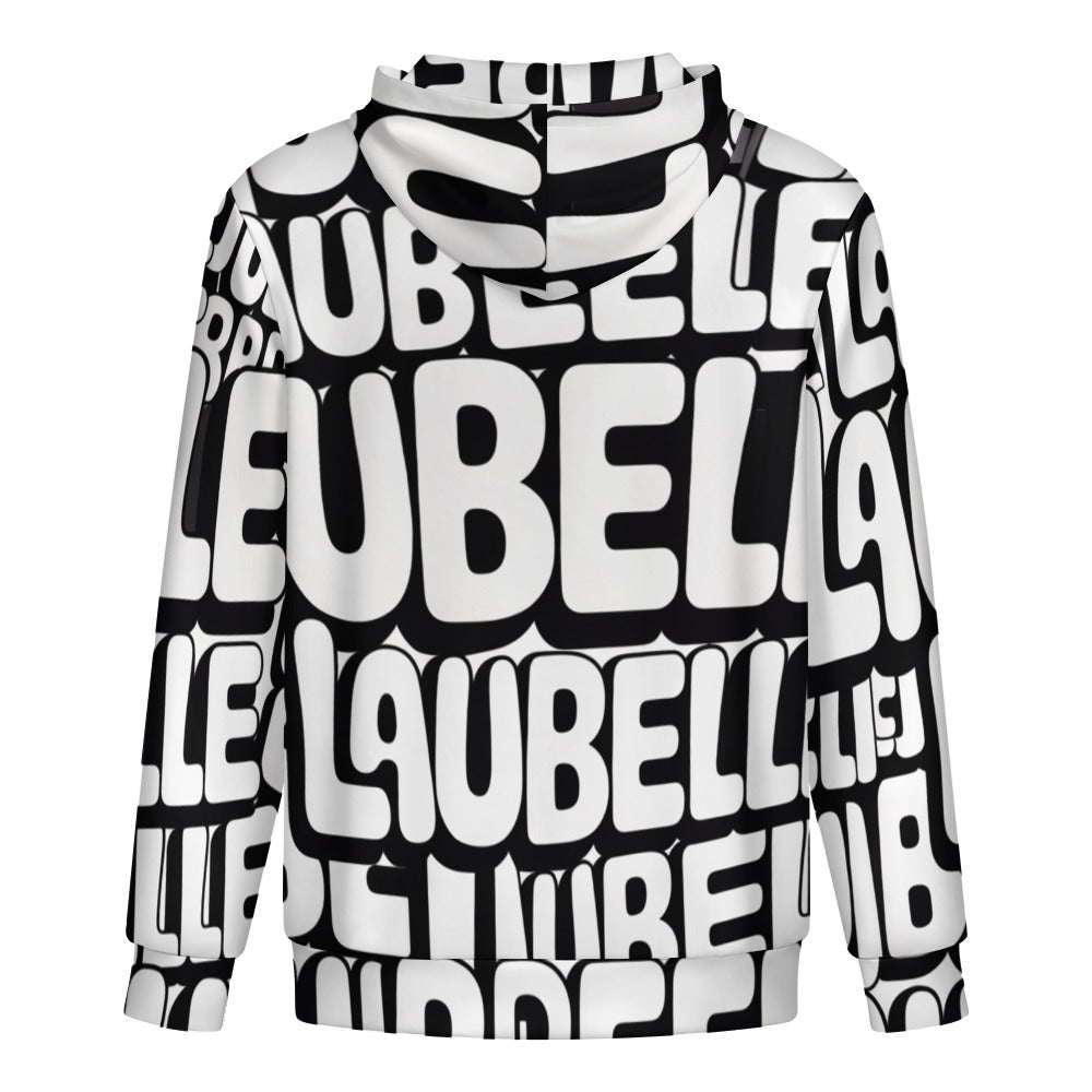 LauBelle Mens Athletic Full-Zip Hoodie with Side Pockets