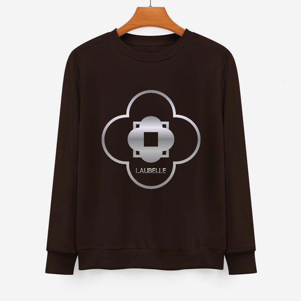 LauBelle Pure Cotton Front-Graphic Pullover Sweatshirt
