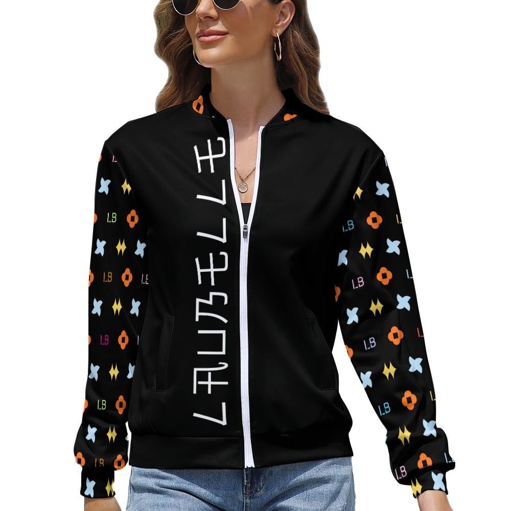 LauBelle Womens Tailored Athletic Zipper Workout Jacket