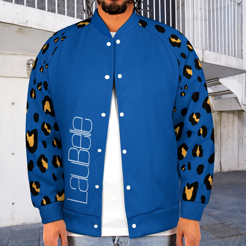 LauBelle Mens Classic Varsity Baseball Jacket Snap Button