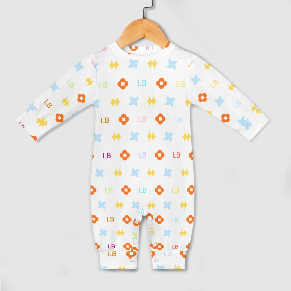 LauBelle Baby Soft Combed Cotton Long-Sleeve Bodysuit