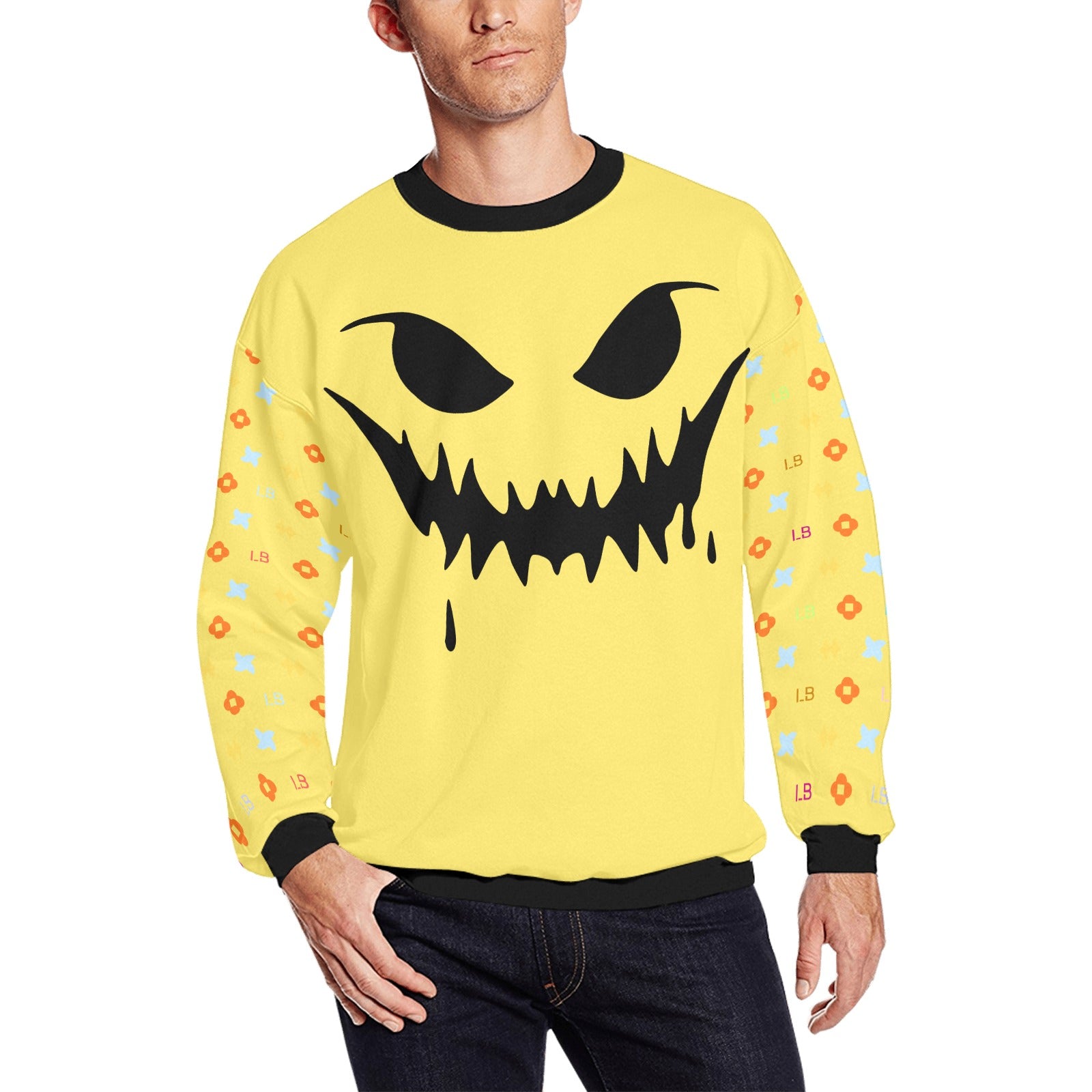 LauBelle Mens Plush Fuzzy Fleece Thermal Sweatshirt