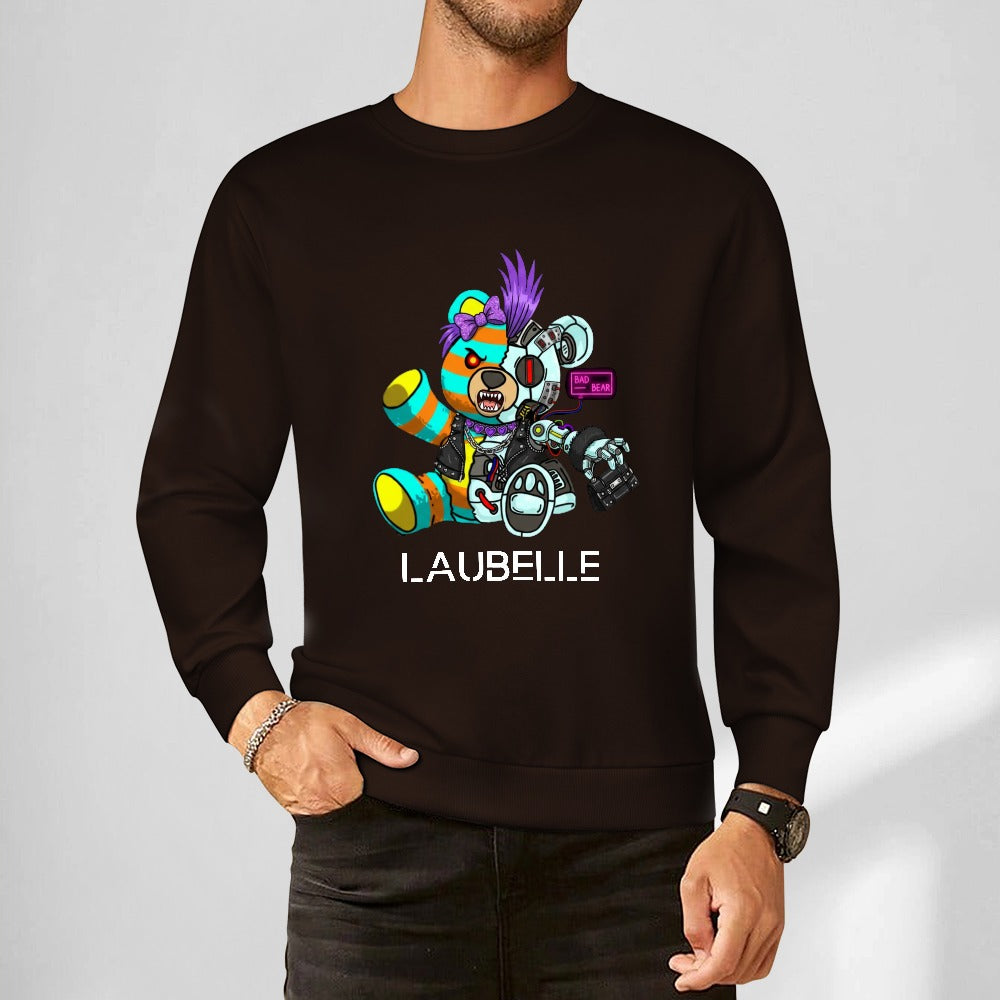 LauBelle Pure Cotton Front-Graphic Pullover Sweatshirt