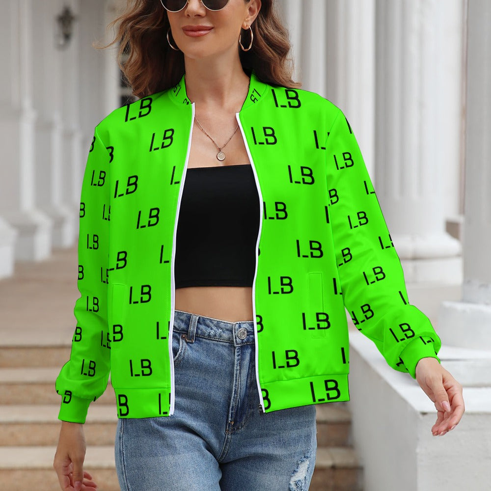 LauBelle Womens Tailored Athletic Zipper Workout Jacket