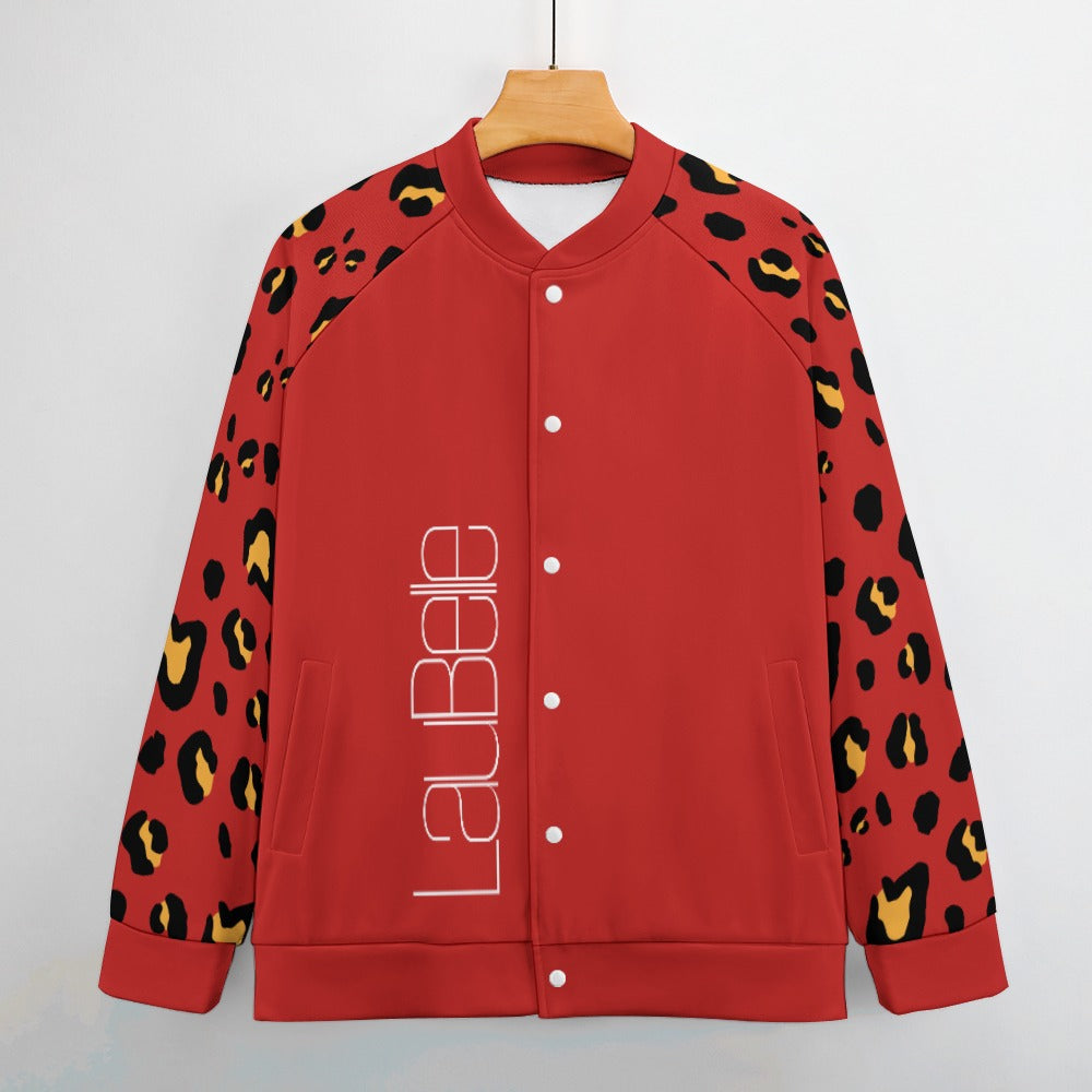 LauBelle Mens Classic Varsity Baseball Jacket Snap Button