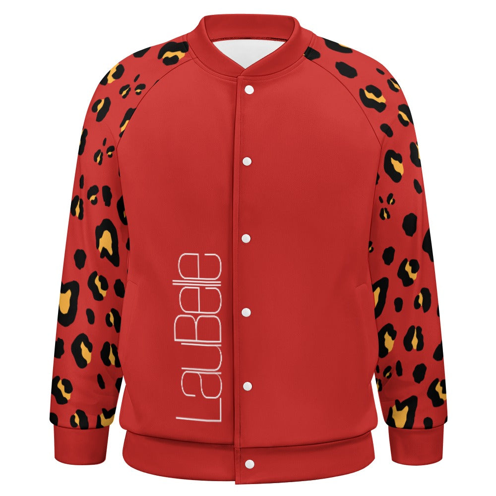 LauBelle Mens Classic Varsity Baseball Jacket Snap Button