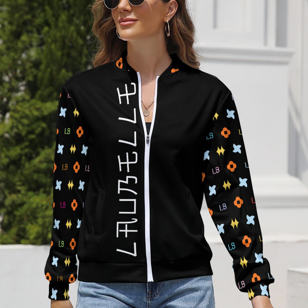 LauBelle Womens Tailored Athletic Zipper Workout Jacket