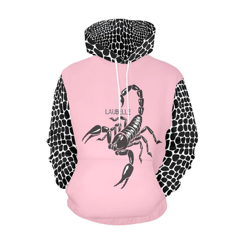 LauBelle Mens All-Over Graphic Print Heavyweight Hoodie