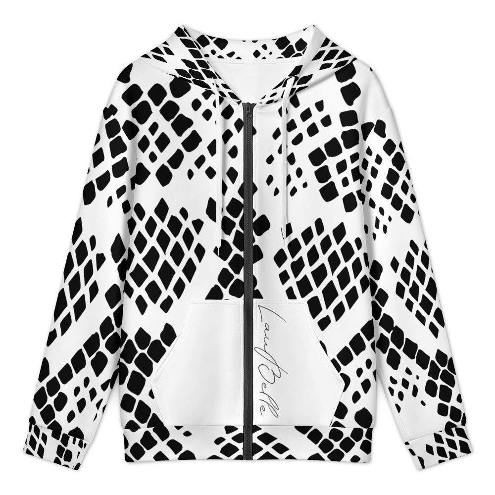 LauBelle Mens Athletic Full-Zip Hoodie with Side Pockets