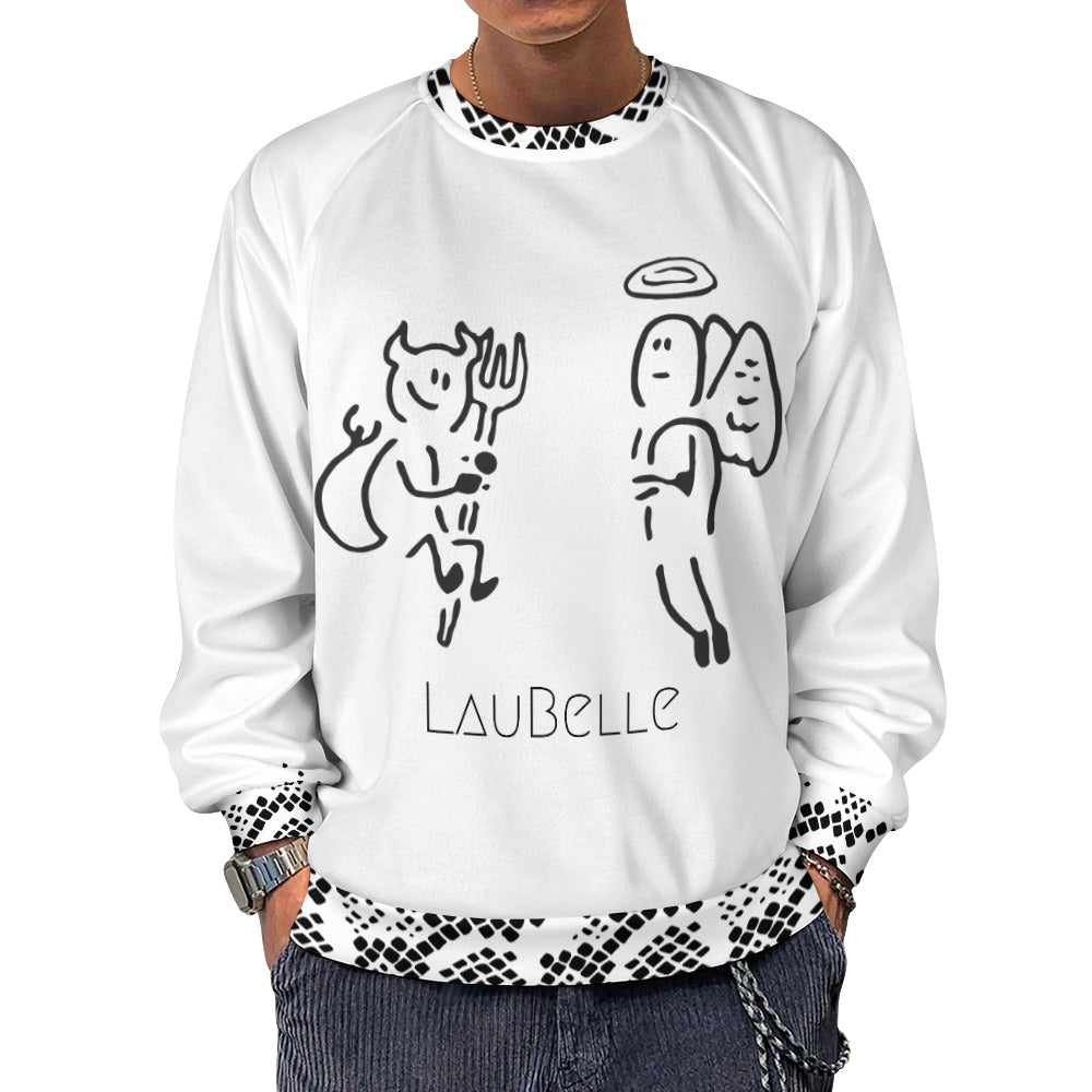 LauBelle Mens Classic Air-Layer Crewneck Sweatshirt