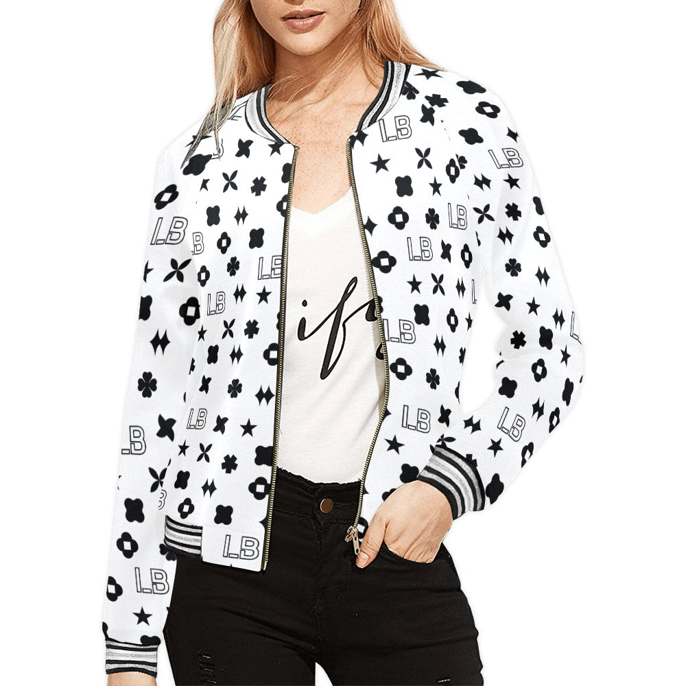 Women's Horizontal Stripes Jacket (Model H21) - LauBelle Brand