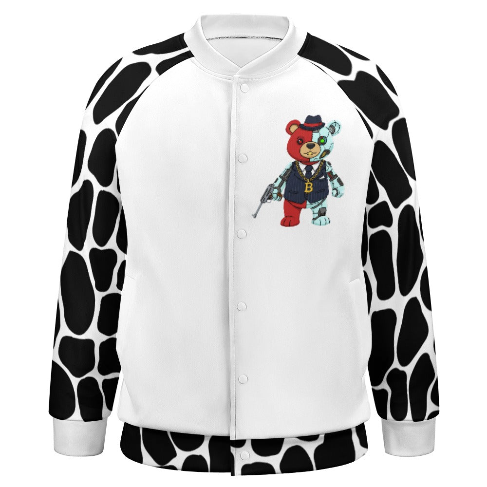 LauBelle Mens Classic Varsity Baseball Jacket Snap Button
