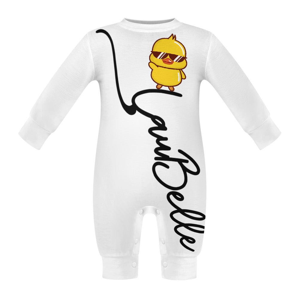 LauBelle Baby Soft Combed Cotton Long-Sleeve Bodysuit
