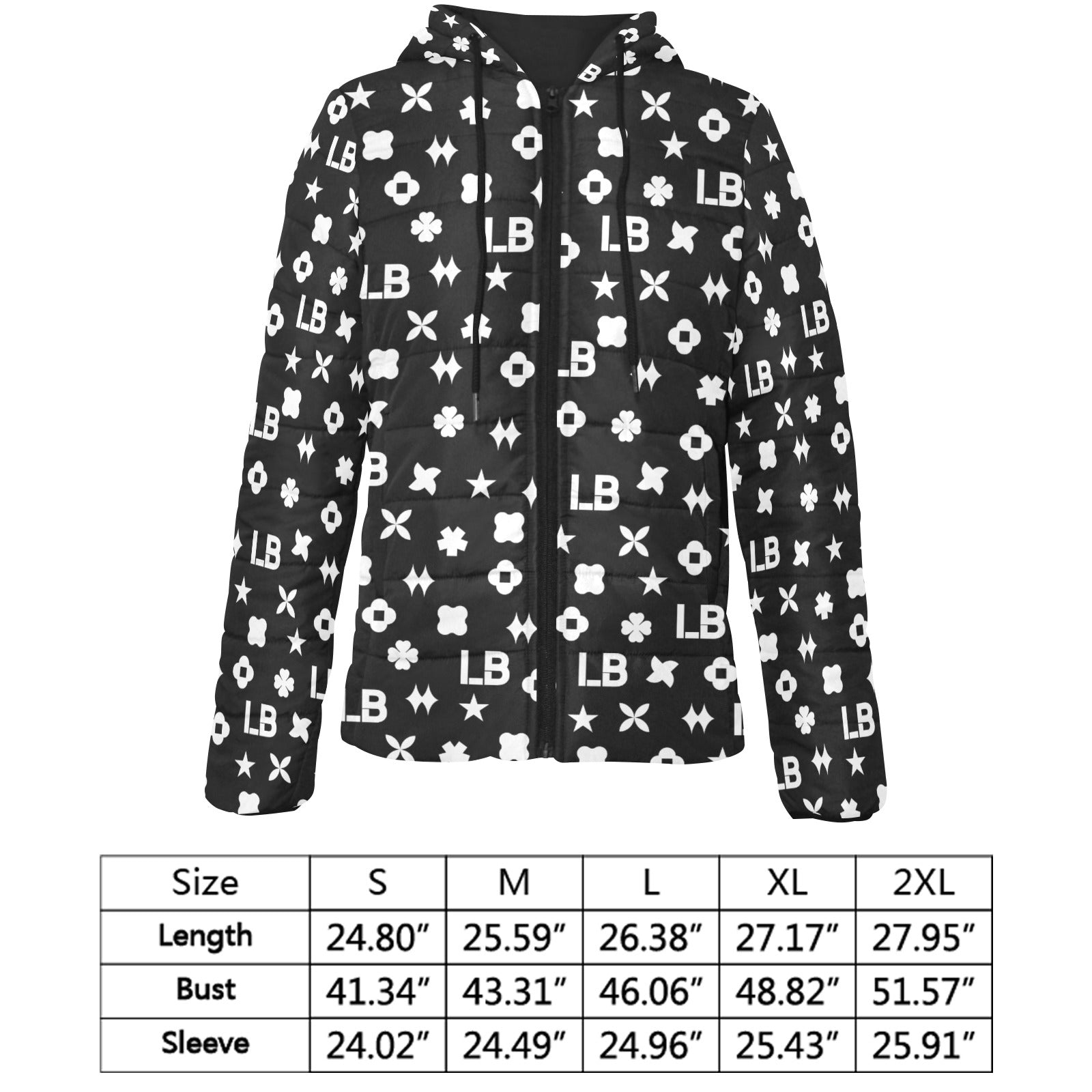 Women's Padded Hooded Jacket (H46) - LauBelle Brand