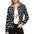 Women's Horizontal Stripes Jacket (Model H21) - LauBelle Brand