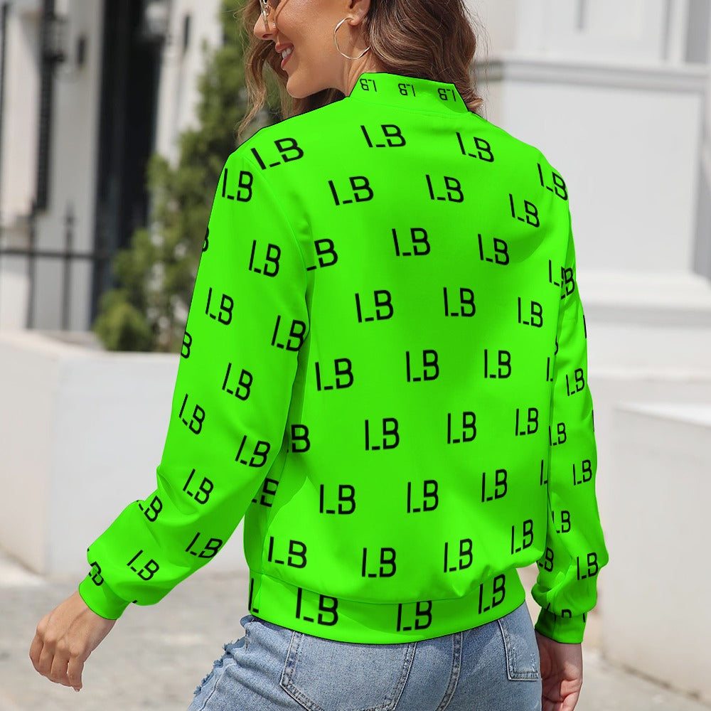 LauBelle Womens Tailored Athletic Zipper Workout Jacket