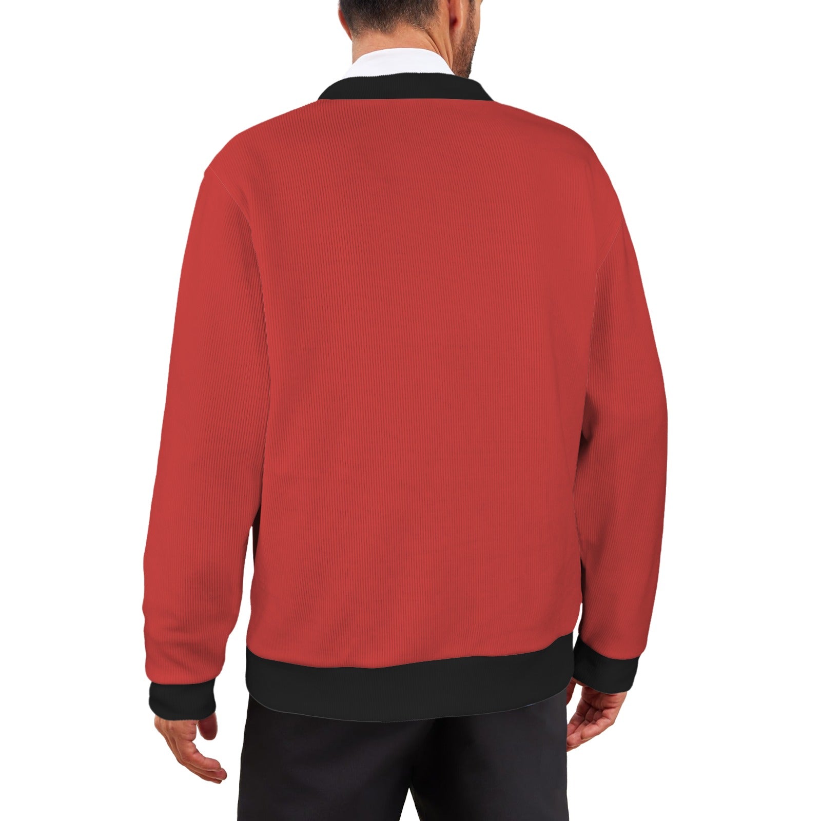 LauBelle Mens Tailored V-Neck Button-Up Cardigan