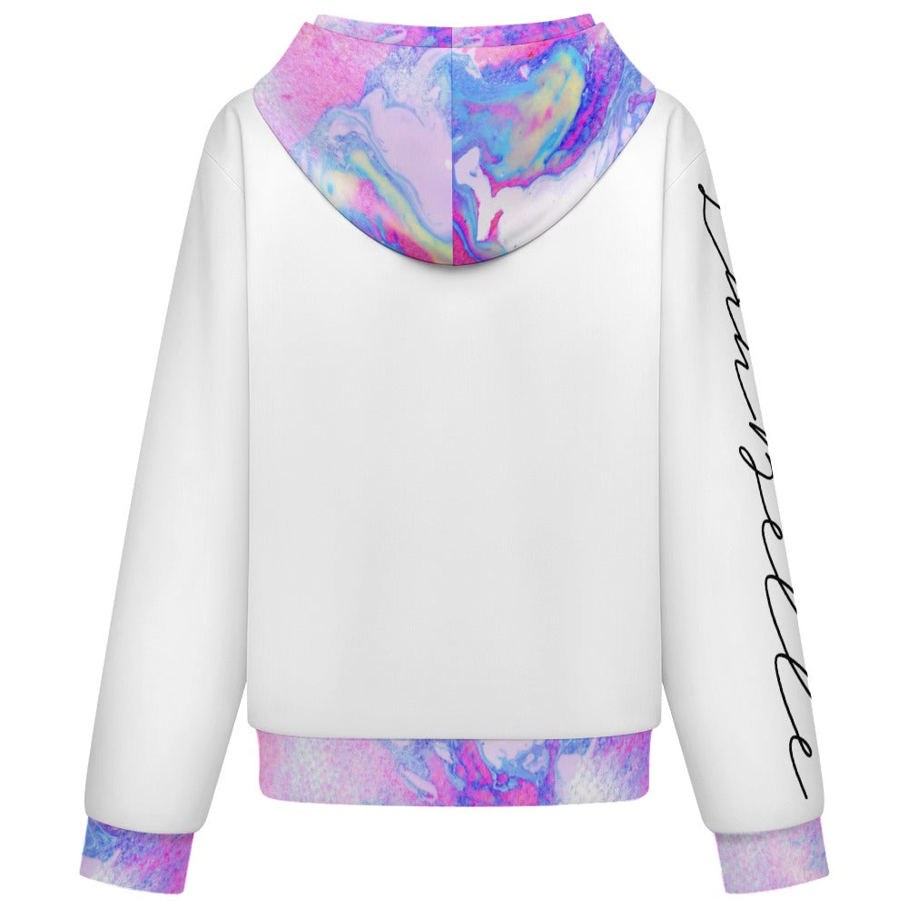 LauBelle Sport Athletic Hooded Baseball Varsity Jacket for her