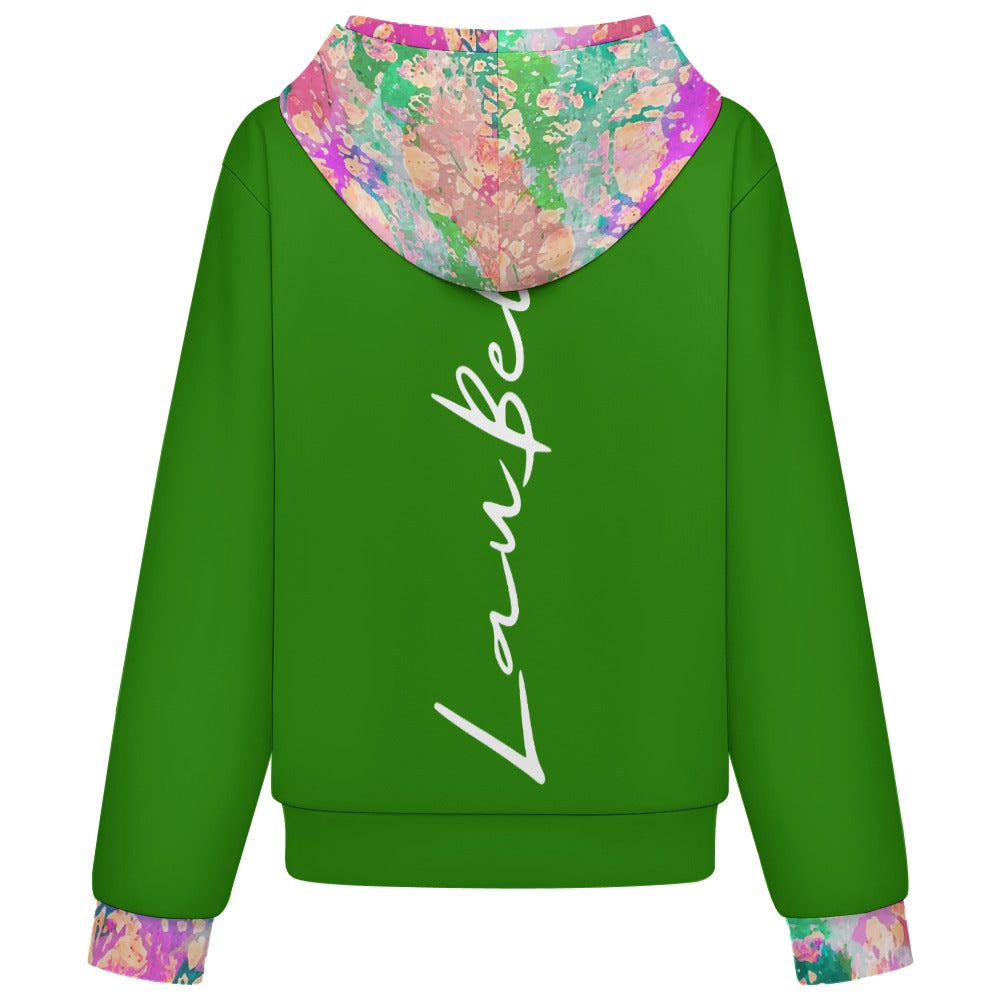 LauBelle Sport Athletic Hooded Baseball Varsity Jacket for her