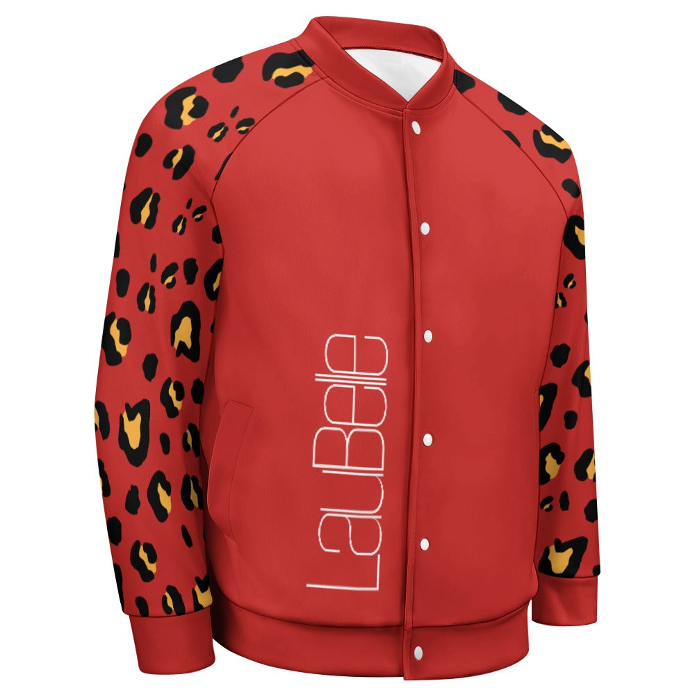 LauBelle Mens Classic Varsity Baseball Jacket Snap Button