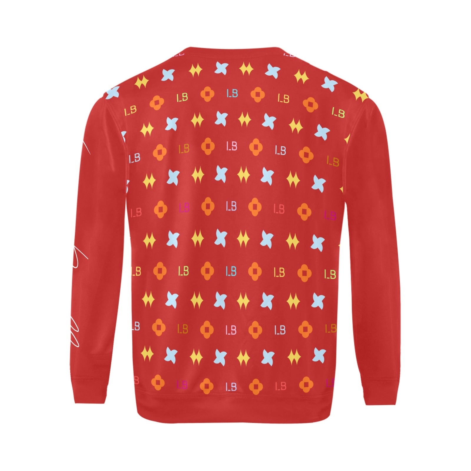 LauBelle Mens Graphic Print Crewneck Sweatshirt