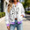 LauBelle Sport Athletic Hooded Baseball Varsity Jacket for her