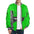 LauBelle Mens Sporty Striped-Trim Metal-Zip Bomber Jacket