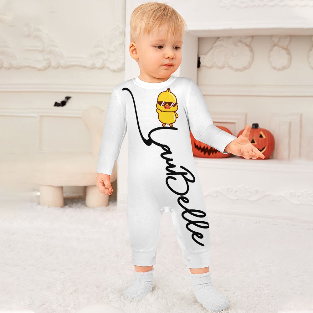 LauBelle Baby Soft Combed Cotton Long-Sleeve Bodysuit
