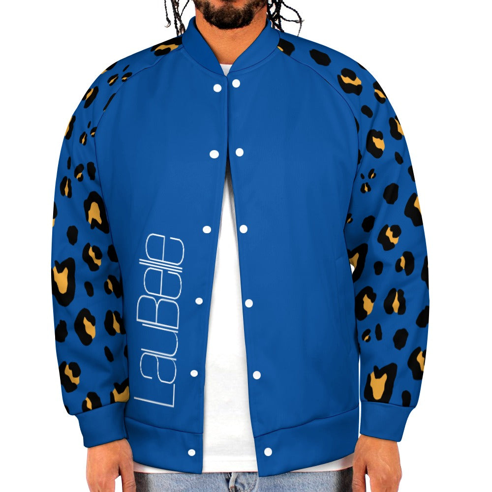 LauBelle Mens Classic Varsity Baseball Jacket Snap Button