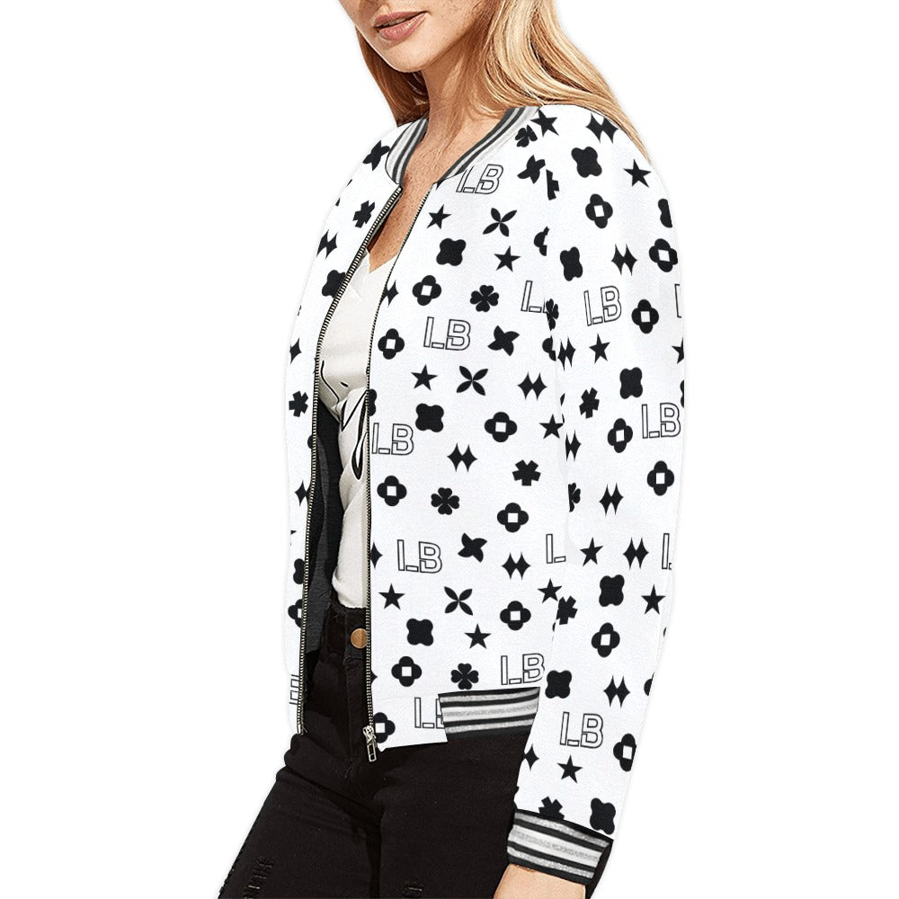 Women's Horizontal Stripes Jacket (Model H21) - LauBelle Brand