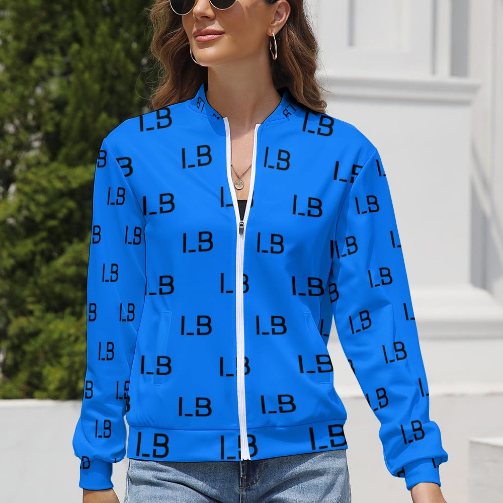 LauBelle Womens Tailored Athletic Zipper Workout Jacket