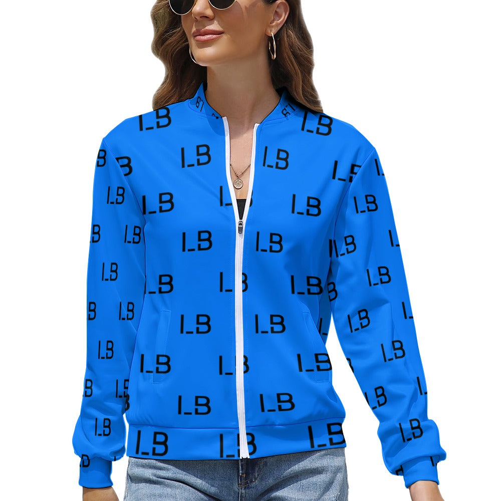 LauBelle Womens Tailored Athletic Zipper Workout Jacket