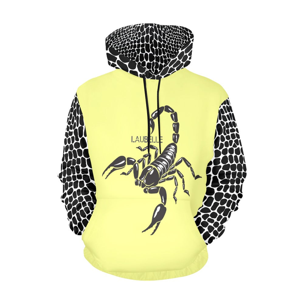LauBelle Mens All-Over Graphic Print Heavyweight Hoodie