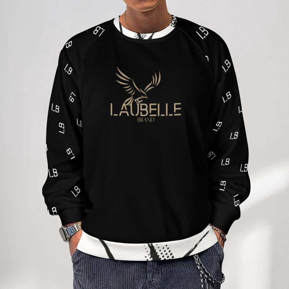 LauBelle Mens Classic Air-Layer Crewneck Sweatshirt
