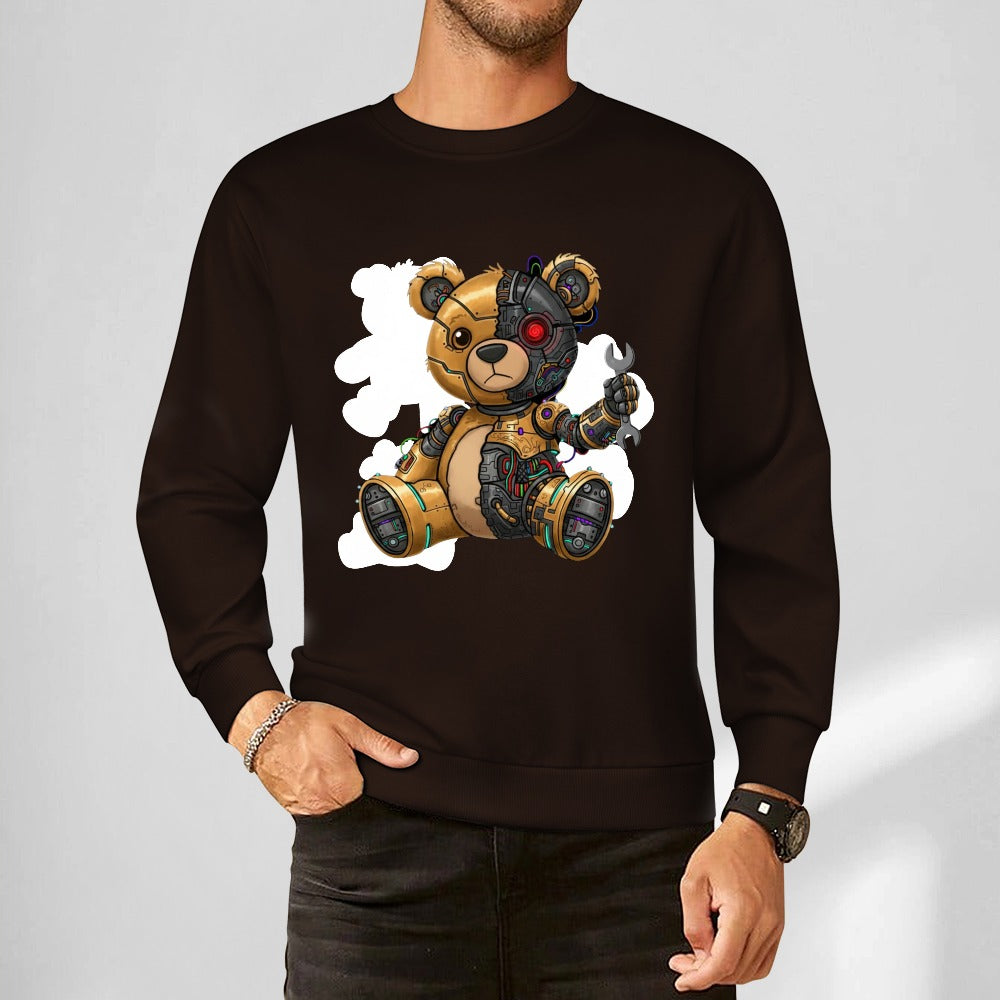 LauBelle Pure Cotton Front-Graphic Pullover Sweatshirt