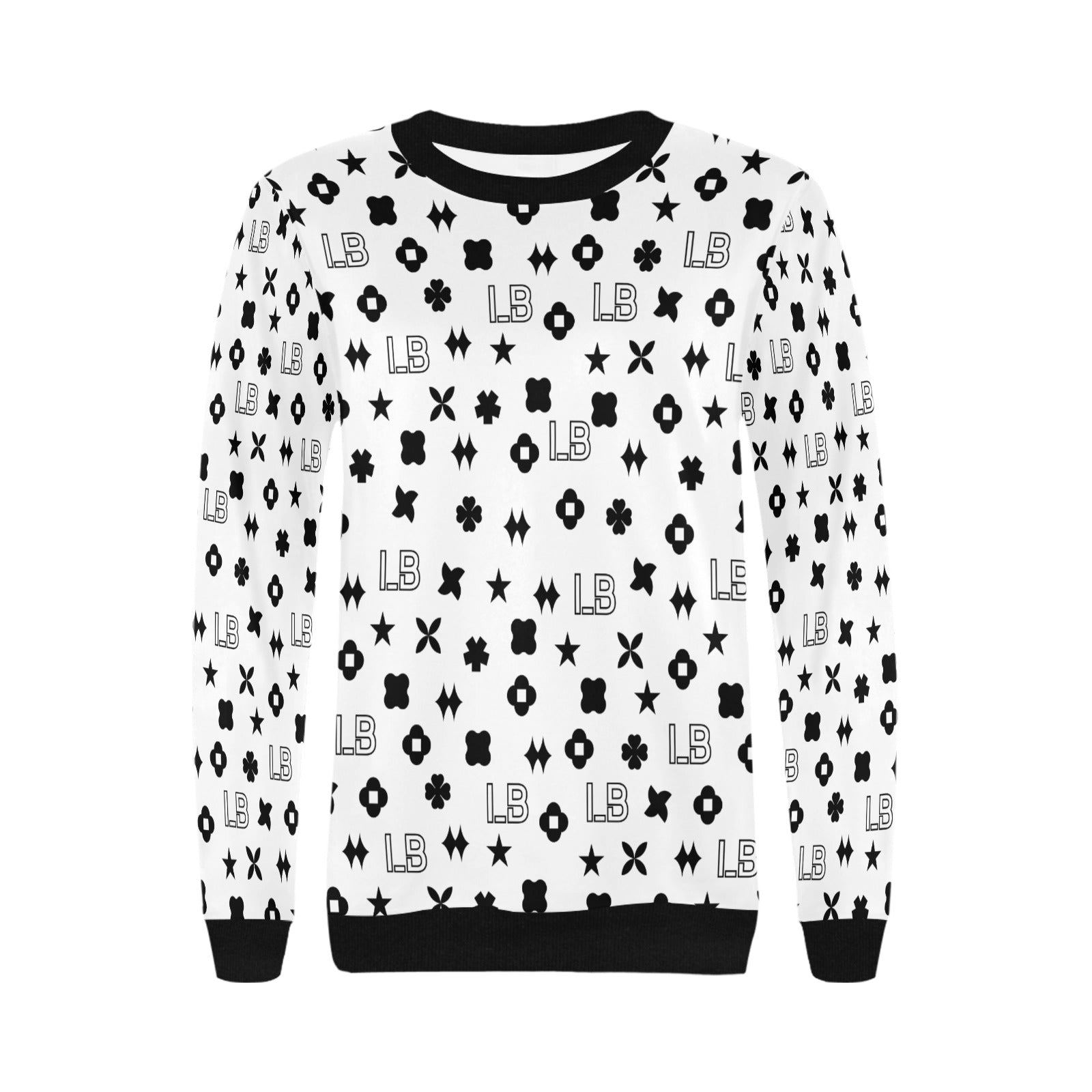 Women's Rib Cuff Crew Neck Sweatshirt (H34) - LauBelle Brand