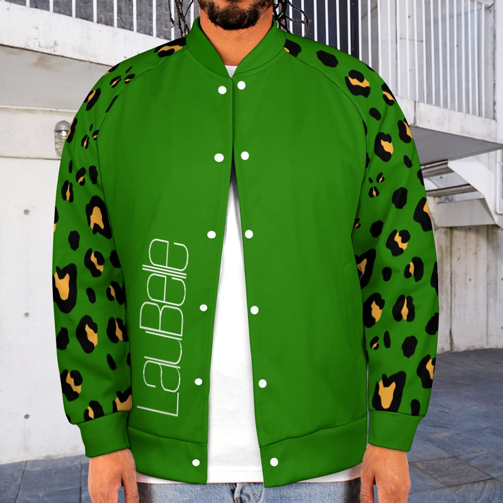 LauBelle Mens Classic Varsity Baseball Jacket Snap Button