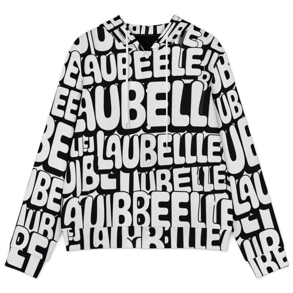 LauBelle Sport Athletic Hooded Baseball Varsity Jacket for her
