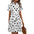 LauBelle - Women's short-sleeved collared shirt dress - White - LauBelle Brand