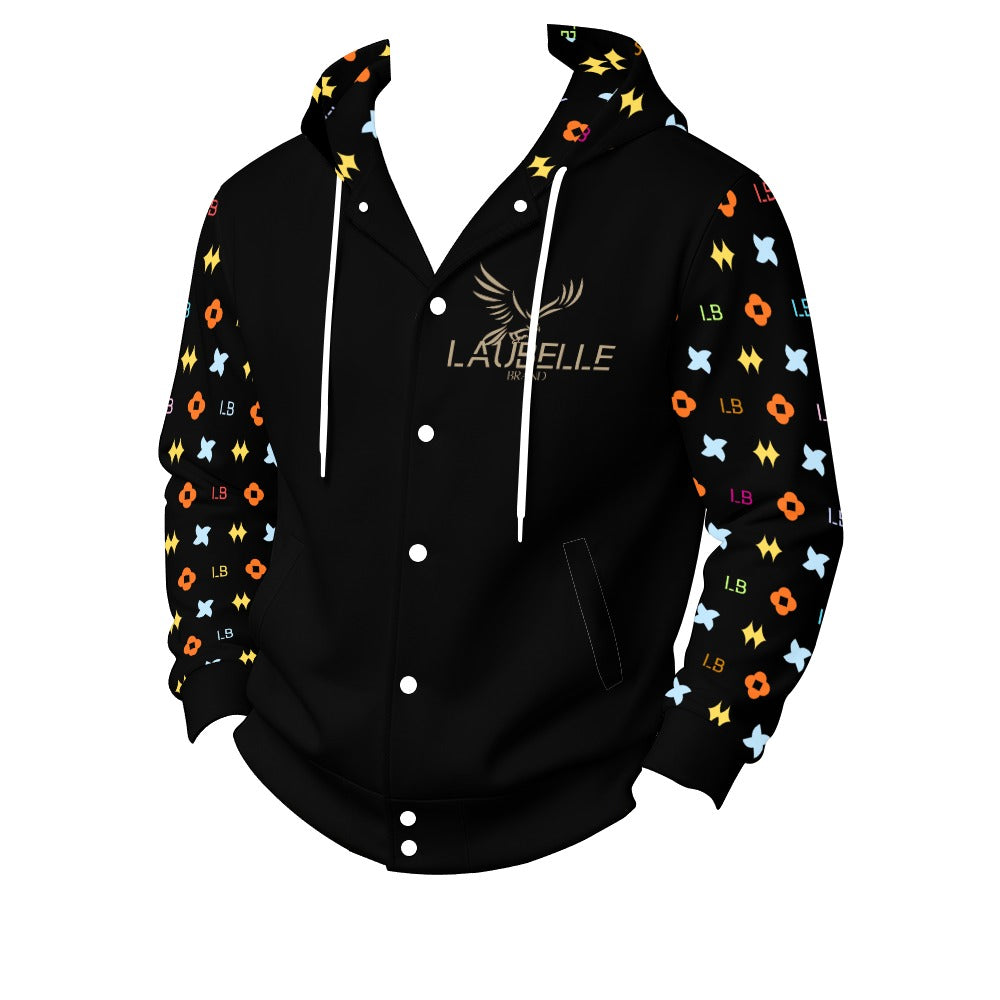 LauBelle Sport Athletic Hooded Baseball Varsity Jacket for her