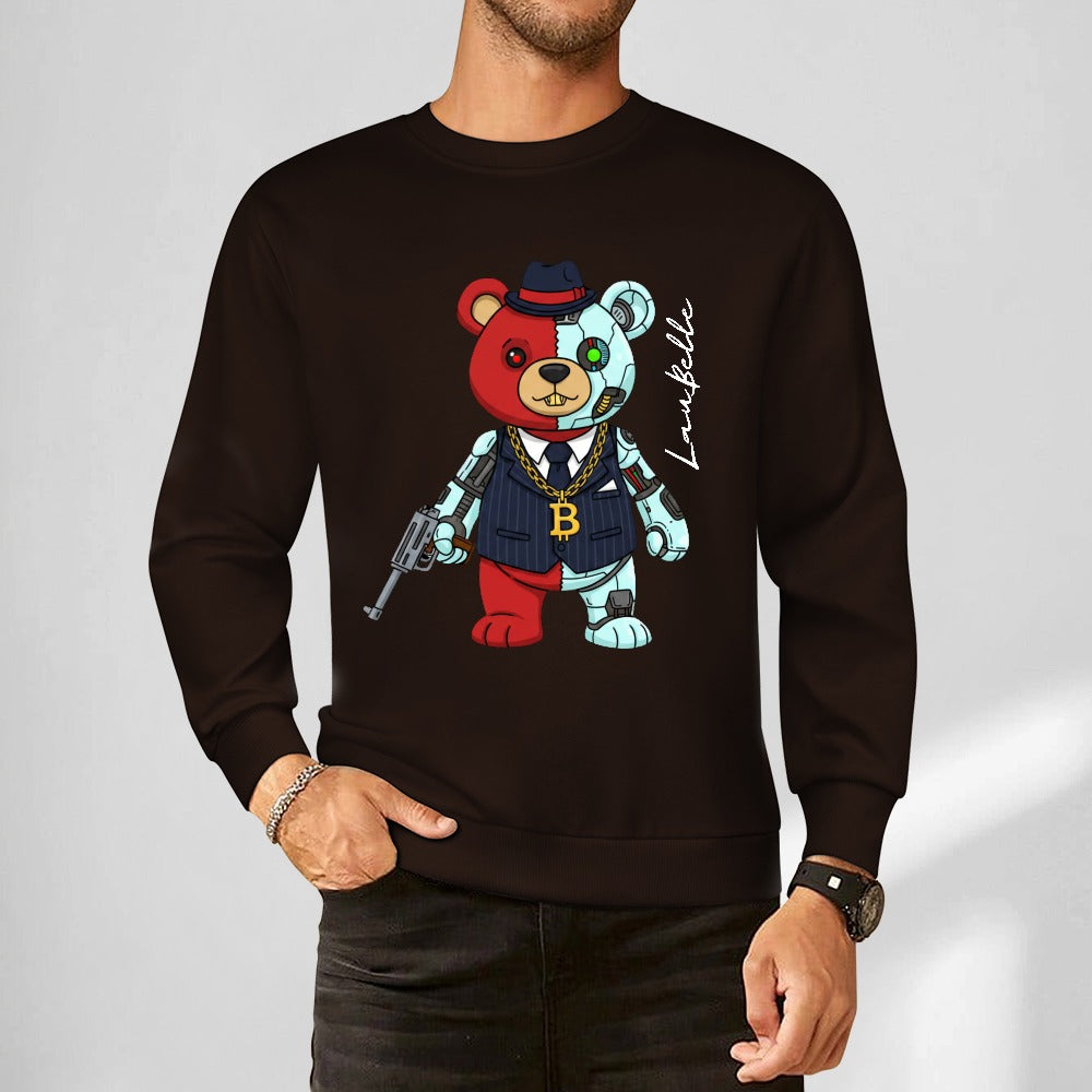 LauBelle Pure Cotton Front-Graphic Pullover Sweatshirt